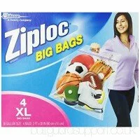 Ziploc Big Bag Double Zipper X-Large 4-Count - VODBRDJ4W