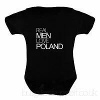 Idakoos Real men love Poland - Countries - Baby Bodysuit - P4G6GXHI4